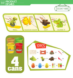 ชุดโต๊ะเล่นดินน้ำมันไดโนเสาร์ 17 ชิ้น พร้อมไฟและเสียงเพลง เป็นมิตรกับสิ่งแวดล้อม - Product Image 3