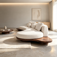 Canapé en tissu moderne sur mesure, ensemble de meubles de salon pour appartement et hôtel, taille personnalisée