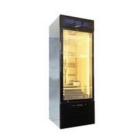 Commerciële restaurantkeuken glazen deur rijpingkast voor vlees, beef dry ager met luchtkoeling en LED-verlichting