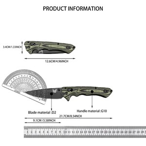Tredknix BM1401มีดพับได้7cr15ใบมีดที่จับ G10 Micarta ลูกบิดหัวแม่มืออุตสาหกรรมตั้งแคมป์และล่าสัตว์ - Product Image 6
