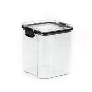 2026 Food Grade Sealed Jar <b>Plastic</b> Thickened Transparent Storage Box <b>Square</b> Snack Grain Storage Jar <b>Container</b> - Product Image 1