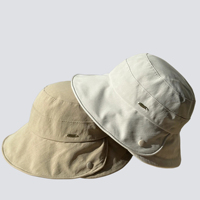 Nuevo Sombrero de Pescador Unisex de Poliéster con Diseño de Puntos, Estilo Vintage, con Lazo, Ala Ancha, Plegable, Ajustable, para Cabezas Grandes, Ideal para Viajes