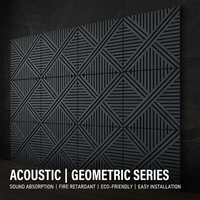 Panneau acoustique mural en bois à lattes croisées géométriques modulaires, NRC 0.85, absorption acoustique, pour salon, chambre, moderne, personnalisé