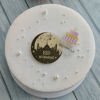Mini acrylique gâteau breloque Cupcake Toppers pour la fête de bébé Eid Mubarak Ramadan disque décorations Ramadan forme numéros