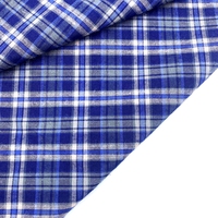 Tissu de chemise en molleton tissé à carreaux teint en fil, de haute qualité, vente en gros, 60% polyester, 40% coton, pour chemises pour femmes et hommes