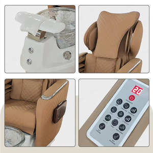 Nouveau mobilier de salon de manucure, chaises de pédicure modernes de luxe, plateforme blanche, chaise de pédicure massante Doshower, spa pour les pieds - Product Image 3