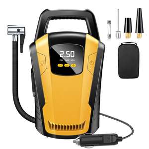 Bomba Inflable Digital para Neumáticos de <span class=keywords><strong>Coche</strong></span>, Compresor de Aire Automático, <span class=keywords><strong>Inflador</strong></span> Eléctrico de 12V, Iluminación HF4883 - Product Image 1