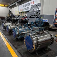 Vanne à boisseau sphérique en acier inoxydable, revêtement céramique, pneumatique, filetée, pour gaz, API 608, à flotteur