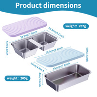 Boîte à lunch bento en acier inoxydable 304 de qualité alimentaire avec couvercle en silicone, compartiments divisés étanches pour la préparation des repas, sans BPA