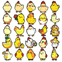 Aangepaste Kawaii gele kippen schoenbedels met schattige eierschaalontwerpen, leuke kuiken schoenpins voor kinderschoentjes decoratie