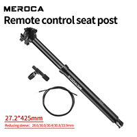 MEROCA 27.2 Tija de sillín hidráulica ajustable para bicicletas de montaña con cableado interno y control de descenso por cable