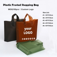 Bolsas de Compras Personalizadas con Logotipo Serigrafiado, 100 Unidades, de PE Ecológico, Reciclables e Impermeables, con Asas, para Pequeños Negocios de Ropa