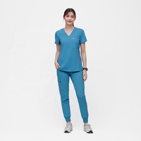 Meilleures ventes Uniformes d'hôpital super confortables à col en V Logo personnalisé OEM Scrubs Sets Uniformes chirurgicaux de laboratoire Scrubs Sets