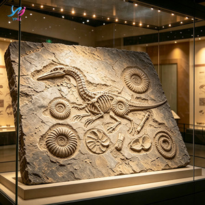 Tête de dinosaure sculptée en fibre de verre de haute qualité et durable, sculpture d'art pour musée, expositions de musée scientifique, vitrine - Product Image 5
