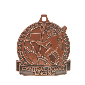 Médaille de tir à l'arc de sport en alliage de zinc plaqué or, fabricant bon marché - Product Image 1