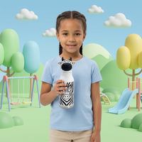 Botella de Agua Infantil de Acero Inoxidable 304 con Recubrimiento de Cobre, 20 oz, con Pajita de Animales, Antiderrames, Libre de BPA, Regalo Personalizado con Logotipo OEM