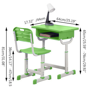 Trường tiểu học đồ nội thất lớp học sinh viên duy nhất có thể điều chỉnh trường học của trẻ em nghiên cứu bằng văn bản bảng trẻ em Bàn và ghế đặt - Product Image 4
