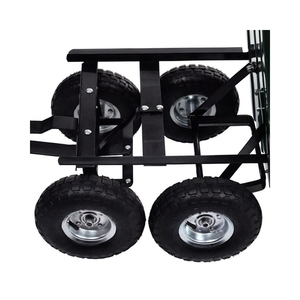Chariot de jardin robuste OEM/ODM au meilleur prix avec mécanisme de basculement breveté pour le transport de paillis et de bois de chauffage - Modèle GARPYC000 - Product Image 1