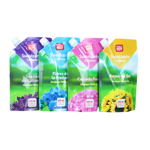 공장 재활용 500ml 세탁 비누 분말 식기 세척 액체 충전 및 캡 리필 백 1l 세탁 세제 스파우트 파우치 - Product Image 1