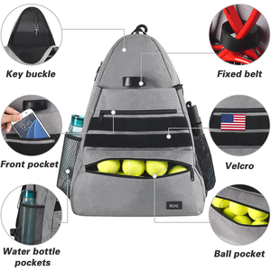 Sac de pickleball personnalisé, sac de pickleball en carbone personnalisé, sacs de tennis à bandoulière pour raquettes de tennis, sac à dos de pickleball et de tennis - Product Image 3