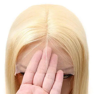 Peluca de Encaje Frontal, Color Marrón Miel, Corte <span class=keywords><strong>Bob</strong></span> Liso, Tejida a Mano, Permanente y Teñida, Longitudes de 8 a 14 Pulgadas - Product Image 5