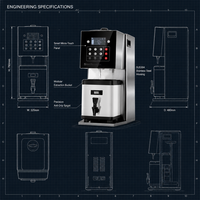 Machine à thé commerciale électrique automatique, distributeur de thé et de lait, machine à café, chauffe-eau 220V 5L