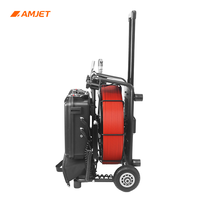 AMJET Drain Eye R22-Max 360 °   Caméra d'inspection de tuyaux avec tête rotative HD, écran LCD IPS de 13 pouces, caméra de drainage pour inspection de tuyaux