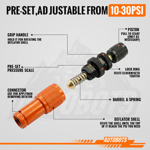 วาล์วปล่อยลมยางรถยนต์ AUTOBOTS 10-30psi สำหรับรถยนต์ ทำจากทองเหลือง อุปกรณ์เสริมสำหรับรถออฟโรด 4x4 <span class=keywords><strong>เครื่อง</strong></span>มือปล่อยลมยางพร้อมเกจวัดแรงดัน - Product Image 3