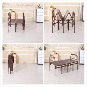 Cadre de lit pliant pour étudiants, résistant et robuste, en plastique - Product Image 6