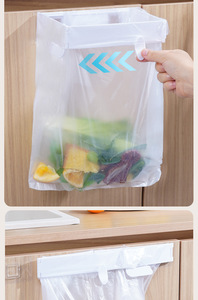 Storage <b>Box</b> Hanging Trash Bag Holder <b>Foldable</b> Garbage Bag Hanging Rack Home Kitchen Bathroom Portable Storage Rack - Product Image 2