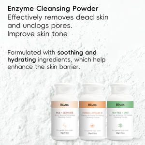 OEM ODM arroz y enzima cara brillo limpieza en polvo papaya ceramida para la piel exfoliante Control aceite lavado <span class=keywords><strong>facial</strong></span> limpiador - Product Image 4
