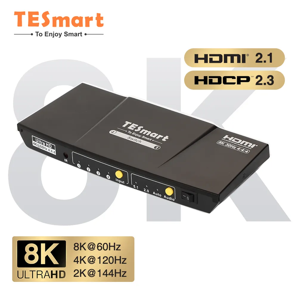 TESmart Hersteller Tuer 8k 8k @ 30Hz/4k @ 120Hz 4 HDMI-Eingang 1 Ausgang 4x11 8x1 16x1 4x2 HDMI-Schalter