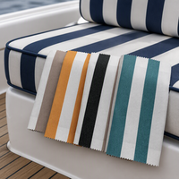 Tissu en polypropylène oléfinique à rayures nautiques pour sièges de bateau et coussins de pont marin, textile d'extérieur 320 g/m²