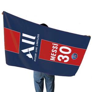 Toalla de Playa para Fanáticos del Fútbol, para Clubes de Fútbol, <span class=keywords><strong>Messi</strong></span>, Real Madrid, Barcelona, AC Milan, Personalizable, de Microfibra Absorbente - Product Image 3