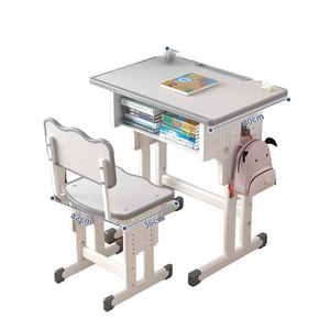 Ensemble de chaise et table d'étude ergonomiques et réglables en hauteur pour une personne, idéal pour les salles de classe et les étudiants - Product Image 3