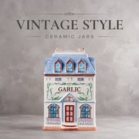 Ensemble de pots à épices en céramique colorés en forme de maison avec couvercle à clip, capacité anti-poussière, décoratifs, pour sel et épices, Village Spice