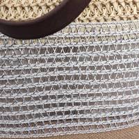 Bolso cruzado de paja tejido, hecho en China, para casa