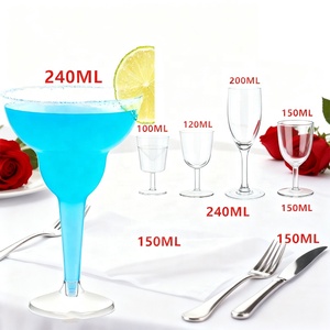 Vasos de Margarita de Plástico de 8 oz, Irrompibles, Desechables, Desmontables y Reutilizables para Margaritas, <span class=keywords><strong>Martini</strong></span> y Cócteles - Product Image 2
