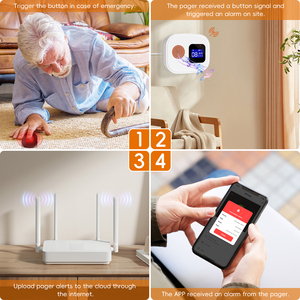 Pager WiFi per Anziani con Allarme SOS di Emergenza, <span class=keywords><strong>Smartwatch</strong></span> per Case di Cura, Ospedali e Centri Medici, Sistema di Chiamata <span class=keywords><strong>Intelligente</strong></span> - Product Image 4