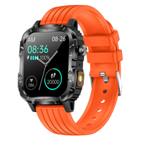Montre connectée sport Y8 avec batterie de 1000 mAh, écran TFT carré de 1,95 pouces, moniteur de fréquence cardiaque et d'oxygène sanguin, avec lampe torche intégrée.