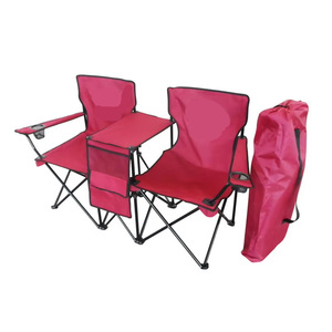 Chaise de pique-nique pliante portable double inclinable avec table parapluie et glacière, idéale pour la <span class=keywords><strong>plage</strong></span>, le camping et les stades - Product Image 5