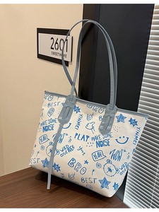 2026 New Trendy Large Capacity Versatile Tote <b>Bag</b> with Unique Graffiti Design, Simple and Stylish Shoulder <b>Bag</b> for Women - Product Image 2