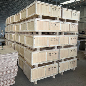 Plywood <b>Crates</b> 100x100x100 Fumigation Free Export Logistics <b>Wooden</b> Boxes - Product Image 1