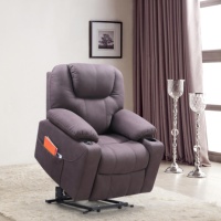 Fauteuil inclinable à positionnement infini, style traditionnel, ergonomique, durable, pour salon, avec porte-gobelet et pochette latérale, rembourrage doux