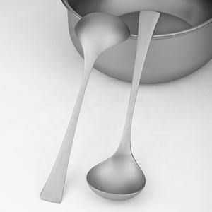 Vaisselle d'extérieur Accessoires de camping Cuisine de camping Cuillère à soupe en titane pur Ménage à long manche Cuillère à soupe de camping en plein air - Product Image 3