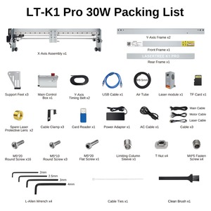 آلة نقش بالليزر LASER TREE K1 PRO بقوة بصرية 30 واط، ماكينة قطع ونقش CNC 4040 للخشب الرقائقي والأكريليك وMDF والجلد والمعادن والخشب، أداة DIY - Product Image 6