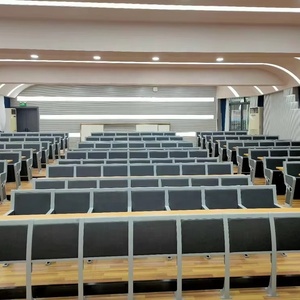 Escritorio y silla plegables para estudiantes, escalera para el aula universitaria, silla para asientos de salón de conferencias con mesa de escritura - Product Image 1