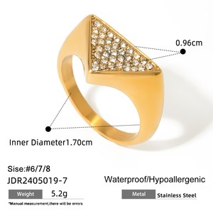<b>Women</b> Custom Wholesale Personalized Jewelry <b>Stainless</b> <b>Steel</b> Chunky 18k Gold Plated <b>Stainless</b> <b>Steel</b> <b>Rings</b> - Product Image 6