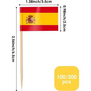 Decoraciones para Cupcakes del Día de la Herencia Hispánica, 23 Banderas de Palillo con la Bandera de Países Hablantes de Español para el Mes de la Herencia Hispánica - Product Image 3