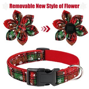 Collar Clásico para Perro con Estampado de Cuadros de Búfalo Navideños, con Hebilla de Metal, Ajustable, con Corbatín, para Perros Pequeños, Medianos y Grandes - Product Image 3